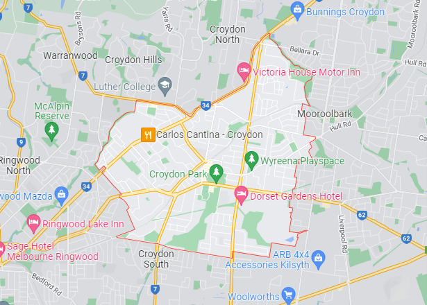Croydon map area